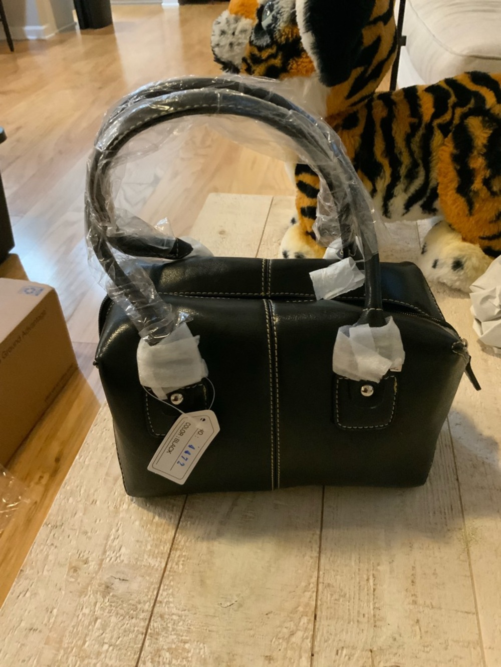 Structured Black Women's Satchel Handbag